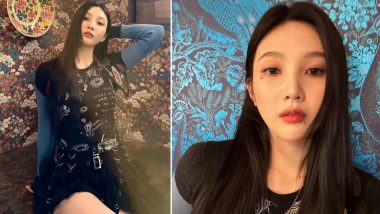 RED VELVET’s Joy Exudes Rock-Chic Vibes in a Blue and Black Punk Attire Teamed With Chunky Boots and Faux Piercings (View Pics)